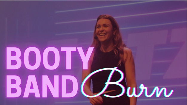 Poster van de les: BOOTY BAND BURN 12 / 5 MINUTE Foto van de Exercise On Demand les: BOOTY BAND BURN 12 / 5 MINUTE